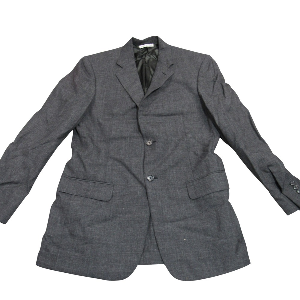 Belvest Italy Mens Charcoal Gray Wool Kid Mohair 3 Button Sport Coat 50 8R